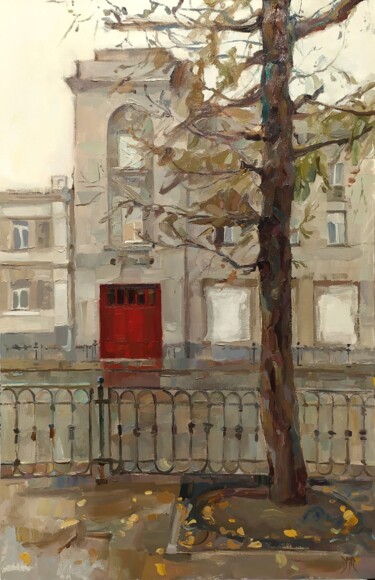 "Серые будни, жёлтые…" başlıklı Tablo Диана Самойлова tarafından, Orijinal sanat, Petrol artwork_cat. üzerine monte edilmiş