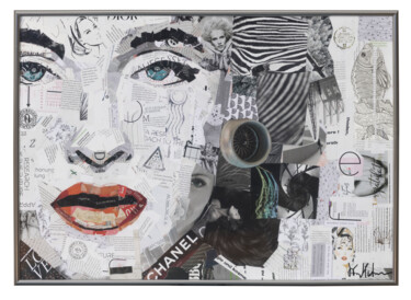 "Madonna" başlıklı Kolaj Werner Huterer (Schnipsy) tarafından, Orijinal sanat, Kolaj Ahşap panel üzerine monte edilmiş
