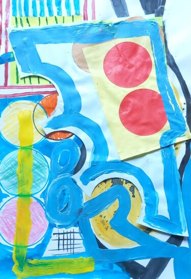 Collages titled "Auxerre" by Ronnie Kolner, Original Artwork, Collages