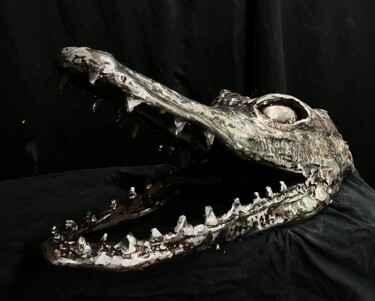 Sculptuur getiteld "Mallligator" door Calvin Sassoon, Origineel Kunstwerk, Metalen
