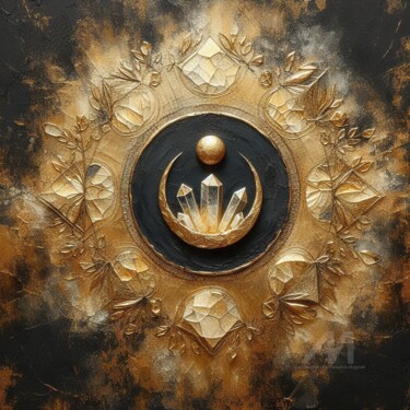 数字艺术 标题为“Meditation crystals…” 由Davina Dugnas, 原创艺术品, 数字油画