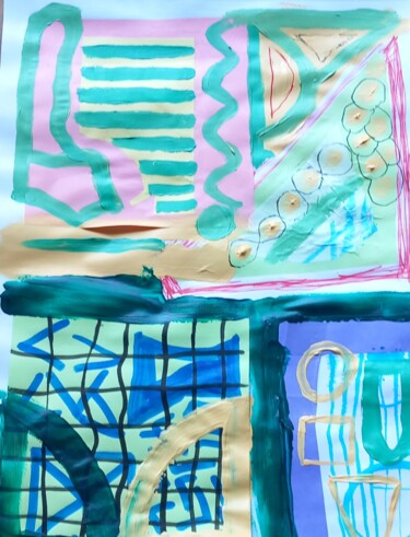 Collages titled "Reims" by Ronnie Kolner, Original Artwork, Collages