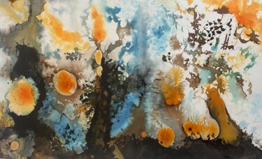 绘画 标题为“Jardin d’été” 由Ghislaine Rimmen-Mohl, 原创艺术品, 墨