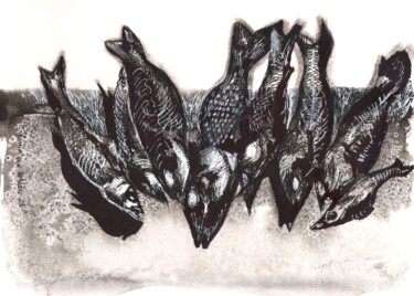 Dessin intitulée "Sapere aude" par Dominique Leblanc, Œuvre d'art originale, Encre