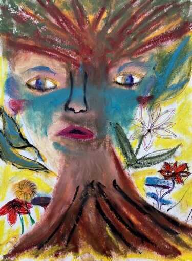 绘画 标题为“Holy nature spirit” 由Franciline, 原创艺术品, 粉彩
