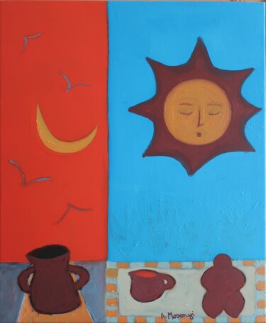 Peinture intitulée "TIME PASSING" par Adele Mosonyi, Œuvre d'art originale, Huile