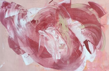 Painting titled "Space Rose No.1" by Sanzhi Chieh, Original Artwork, Acrylic