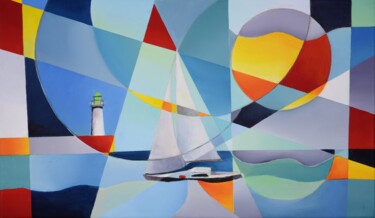 retour avant la nuit Schilderij getiteld "retour avant la nuit" door Isabelle Guillet Bouloc (ZiB), Origineel Kunstwerk, Acryl