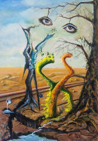 Pintura intitulada "The World Has Becom…" por Vladimir Abaimov, Obras de arte originais, Óleo
