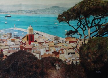 图画 标题为“Saint Tropez” 由Patrick Casado, 原创艺术品, 水彩