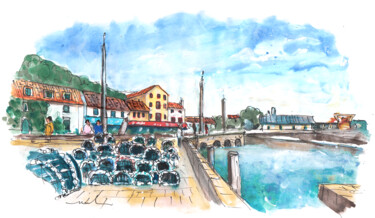 Scarborough Harbour 01 "Scarborough Harbour…" başlıklı Tablo Miki De Goodaboom tarafından, Orijinal sanat, Guaş boya