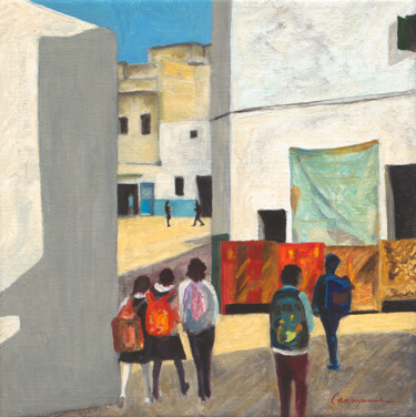 Peinture intitulée "COVID19.2.20" par Paolo Campogrande, Œuvre d'art originale, Huile