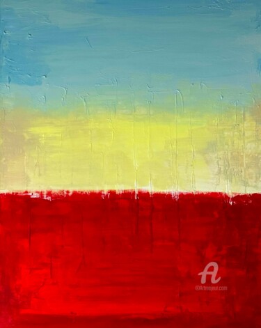 Peinture intitulée "Red Desert" par Sohni Rakshit, Œuvre d'art originale, Acrylique