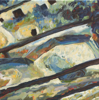 Peinture intitulée "COVID19.4.20" par Paolo Campogrande, Œuvre d'art originale, Huile