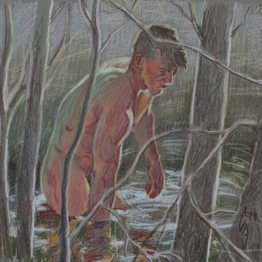 Search for the lost Dessin intitulée "Search for the lost" par Sergey Sovkov, Œuvre d'art originale, Conté