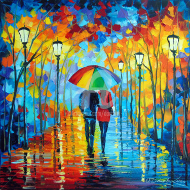 "Romance, for two" başlıklı Tablo Olha tarafından, Orijinal sanat, Petrol Ahşap Sedye çerçevesi üzerine monte edilmiş