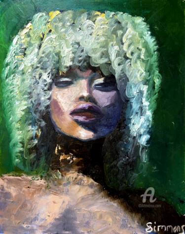 Pittura intitolato "Madamoiselle" da Nicole Simmons, Opera d'arte originale, Olio
