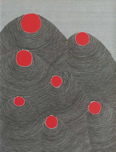 Drawing titled "Ondulations" by Julien Gavard, Original Artwork, Marker
