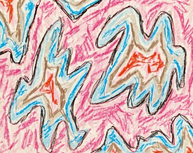 Tekening getiteld "Клякса" door Ekaterina Koshmanova, Origineel Kunstwerk, Pastel