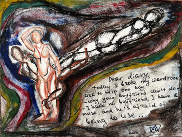 23df / Dear diary - {$M} 图画 标题为“23df / Dear diary -…” 由Leni Smoragdova, 原创艺术品, 铅笔