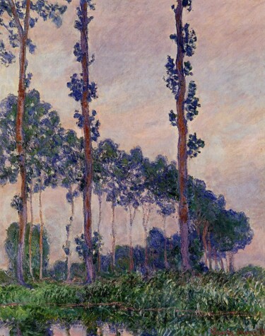 Les Trois Arbres, temps gris Pintura titulada "Les Trois Arbres, t…" por Claude Monet, Obra de arte original, Oleo
