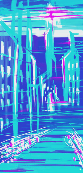 Times Square : Le Cœur Battant de New York Arts numériques intitulée "Times Square : Le C…" par Dole.O, Œuvre d'art originale, Peinture numérique
