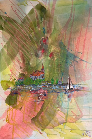 Pintura titulada "Maria Wörth modern" por Pe Pe, Obra de arte original, Acrílico