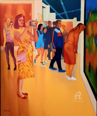 Пространство галереи N2( gallery space 2) Картина под названием "Пространство галере…" - Вадим Кузнецов, Подлинное произведение искусства, Масло