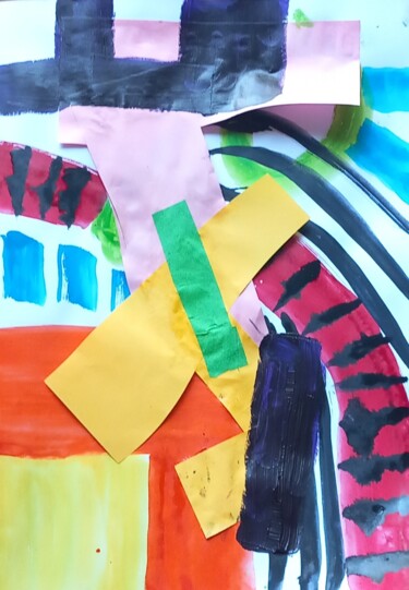 Collages titled "Rapid" by Ronnie Kolner, Original Artwork, Collages