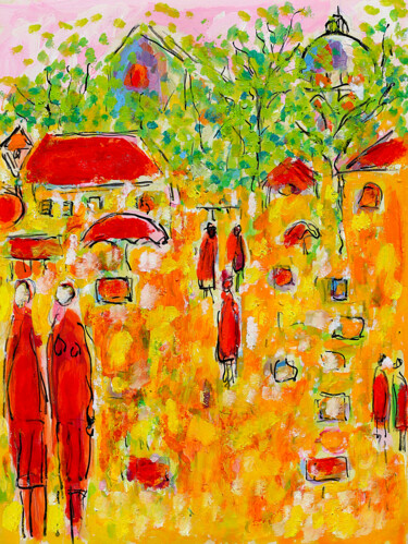 Painting titled "Art champêtre" by Jean Mirre, Original Artwork, Oil