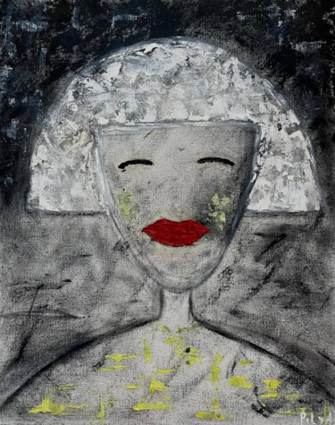 Peinture intitulée "Self-portrait" par Katya Pilya, Œuvre d'art originale, Acrylique