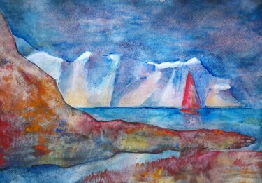 Malerei mit dem Titel "Before the storm" von Alexey Zhucovsky, Original-Kunstwerk, Aquarell