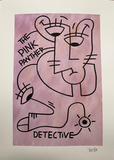 绘画 标题为“The Pink Panther” 由Salvatore Catania (Bamér), 原创艺术品, 标记