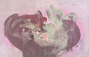 Painting titled "Space Rose No.2" by Sanzhi Chieh, Original Artwork, Acrylic