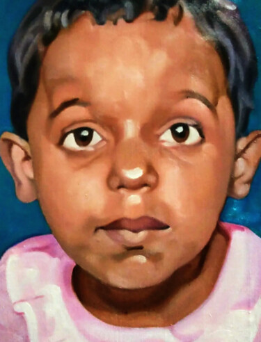 Painting titled "Beautiful name" by Takuart, Original Artwork, Oil