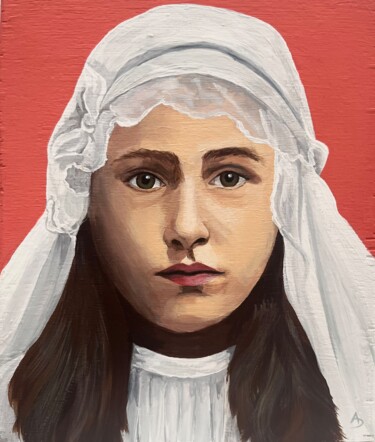 Peinture intitulée "Juliette R, 1934, B…" par Anna D., Œuvre d'art originale, Acrylique