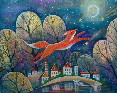 Картина под названием "Make a wish" - Юлия Поташова (Вострикова), Подлинное произведение искусства, Акрил Установлен на Дере…