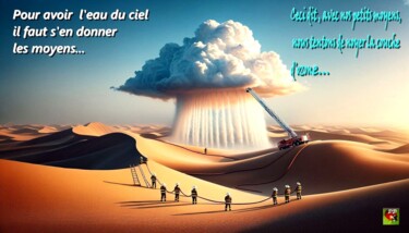 Arts numériques intitulée "POUR AVOIR L'EAU DU…" par Pierre Peytavin, Œuvre d'art originale, Image générée par l'IA