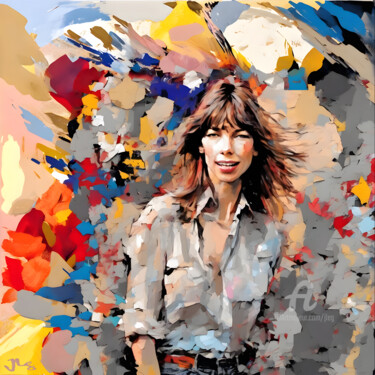 Digital Arts με τίτλο "DOUCE JANE" από Jleg, Αυθεντικά έργα τέχνης, Ψηφιακή ζωγραφική
