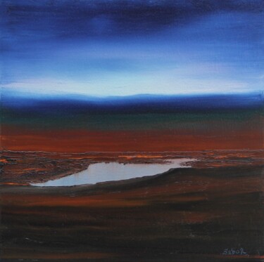 Painting titled "Cold Dawn" by Serguei Borodouline, Original Artwork, Oil