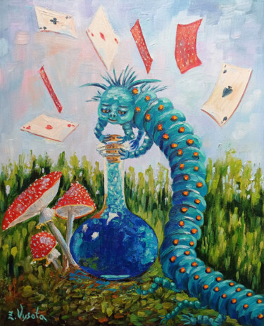 A Magic Drink For Alice. 绘画 标题为“A Magic Drink For A…” 由Zina Vysota, 原创艺术品, 油 安装在木板上