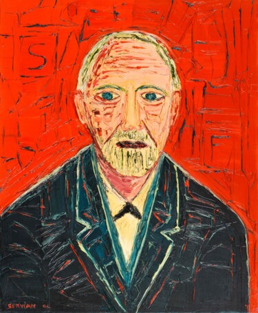 Painting titled "portrait de sigmund…" by Frederic Servian, Original Artwork, Oil
