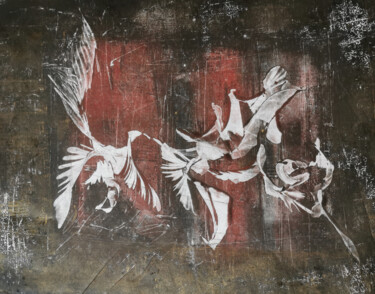 Peinture intitulée "L'amour maternel" par Philaée, Œuvre d'art originale, Monotype