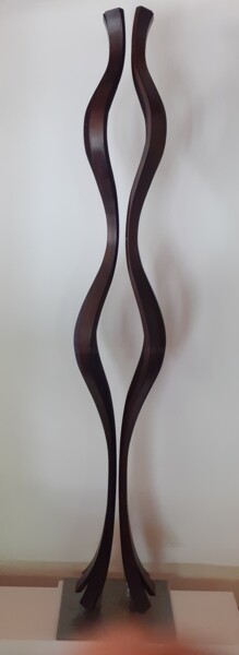 Sculpture intitulée "Hêtre en vis à vis" par Raphaël Verdot, Œuvre d'art originale, Bois