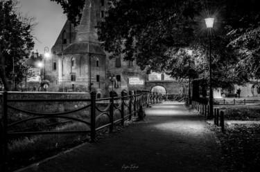 Fotografia intitolato "Park at night" da Krystian Falkowski, Opera d'arte originale, Fotografia digitale