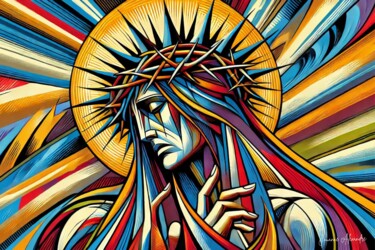 Éclat Sacré : Couronne d'Épines en Pop Art 数字艺术 标题为“Éclat Sacré : Couro…” 由Métal Renaissance Urbaine, 原创艺术品, AI生成的图像