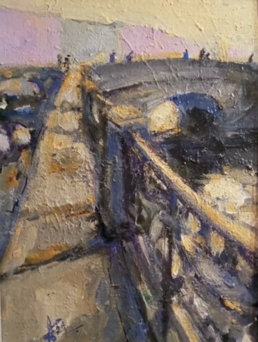 Картина под названием "Вечерний Петербург" - Tatyana Zakharova, Подлинное произведение искусства, Акрил