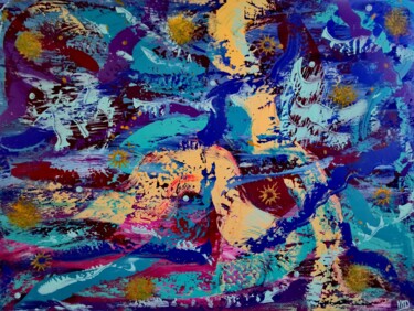 Peinture intitulée "Elephantidae" par Veronika M. Dutz, Œuvre d'art originale, Acrylique Monté sur Châssis en bois
