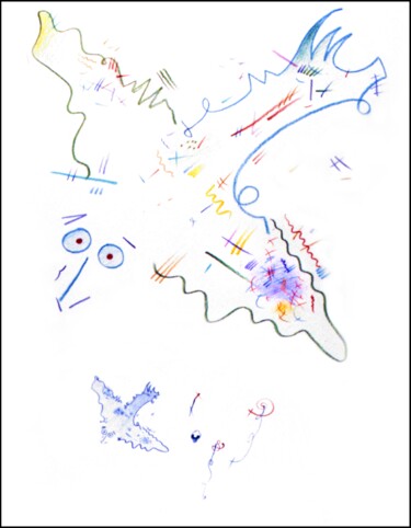 SURPRISE ZÉROZOÏSTE Dessin intitulée "SURPRISE ZÉROZOÏSTE" par François-Pierre Bleau (Dit Zéro Zoo), Œuvre d'art originale, Crayon