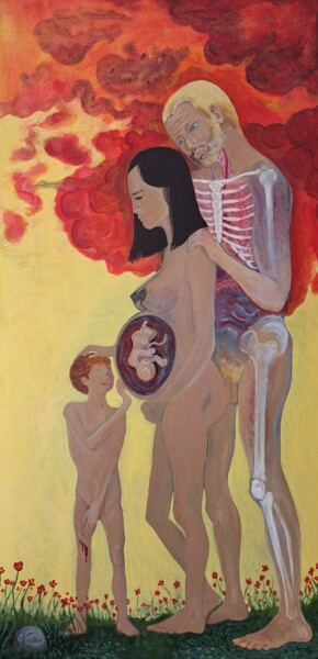 Peinture intitulée "7ème mois ou natali…" par Laurent Chevrollier, Œuvre d'art originale, Acrylique